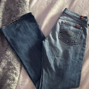 7 For All Mankind Light Blue Flare Jeans